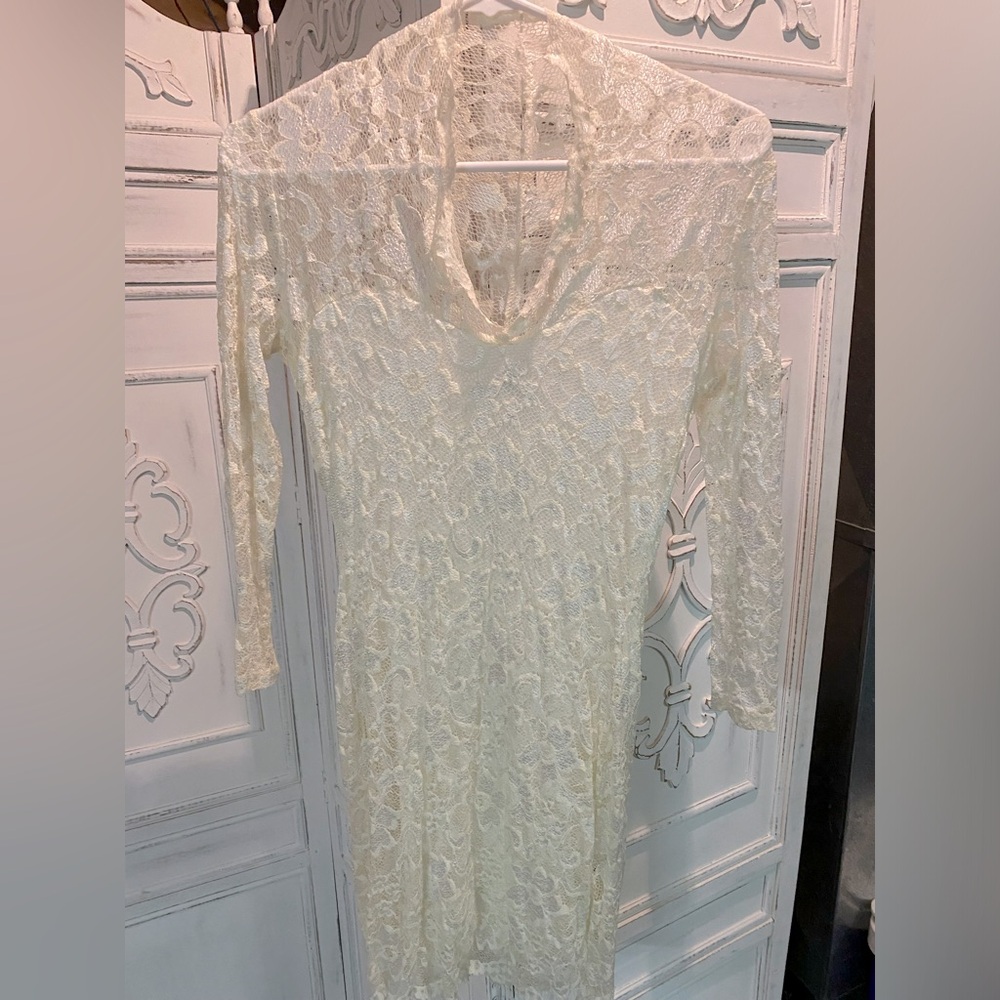 ASOS white lace dress